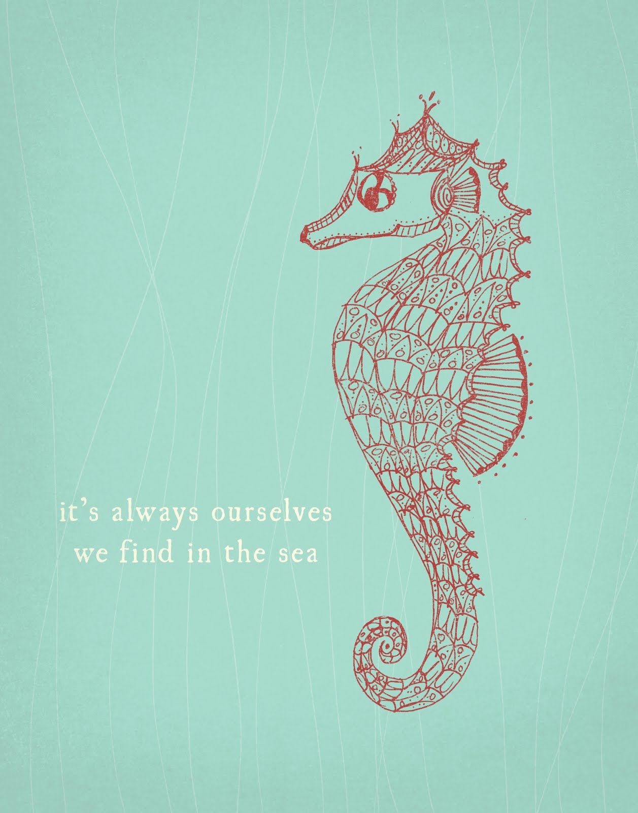 seahorse print