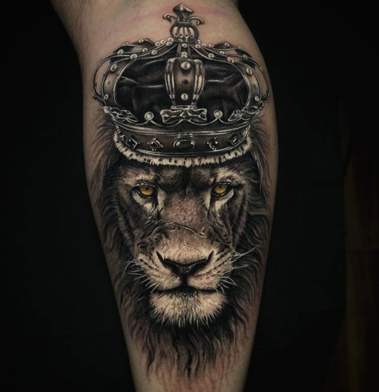 Lion King Wearing a Crown Best tattoo design ideas