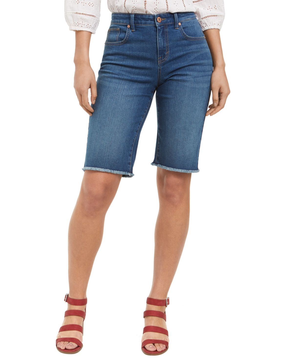 Style & Co RawEdge Bermuda Denim Shorts, Created for Macy's & Reviews