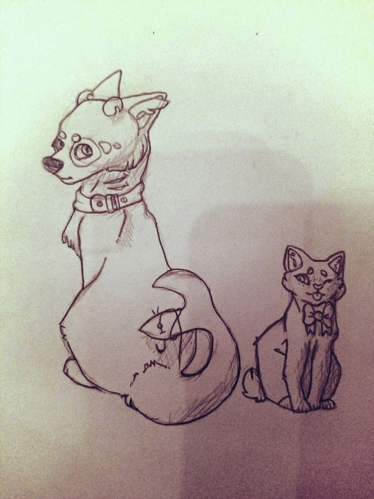 Here's a sketch of some really old characters, its a re-design of them