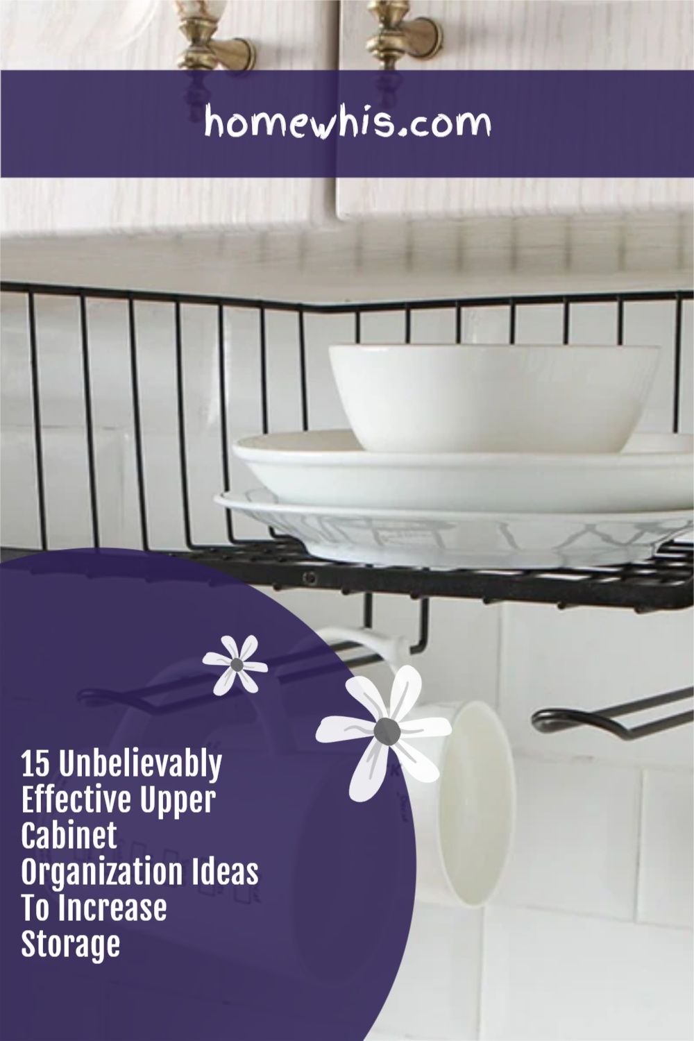 Low on kitchen cabinets storage space? Have trouble finding what you need? Here are 15 organization ideas that’ll keep your cabinet clutter free and looking organized. If you love to cook, then you’ll surely find these tips useful.Start organizing your upper and lower cabinets now with these 15 organization ideas! #homewhis #cabinetorganization #homeorganization #pantryorganization #spiceorganization #declutter Cabinet Spice Rack, Spice Rack Organiser, Small Cabinet, Kitchen Cabinet Organization, Small Kitchen Organization, Fridge Organization, Organization Hacks, Organizing, Shop Cabinets