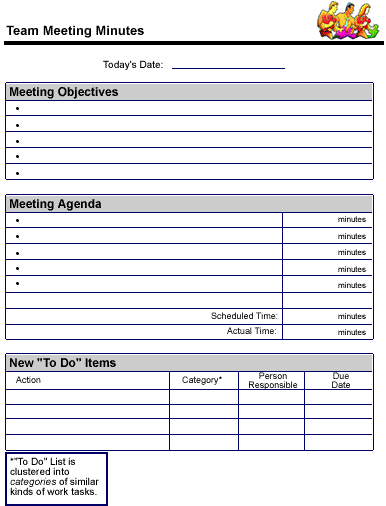 meeting notes template google search 6th project based learning