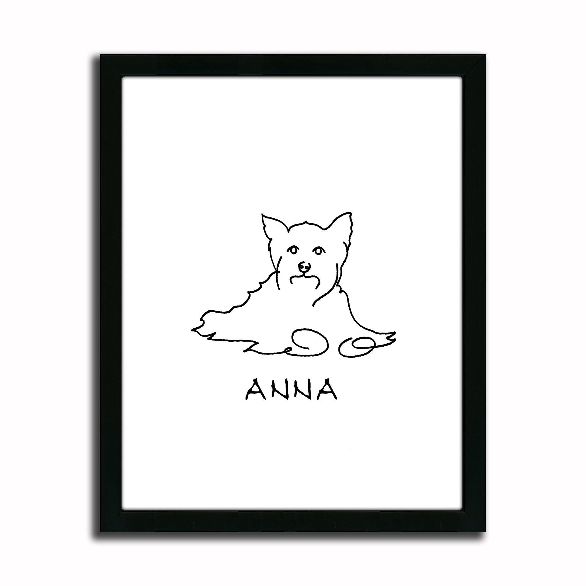 Scottish Terrier Line Drawing Personalized Gift