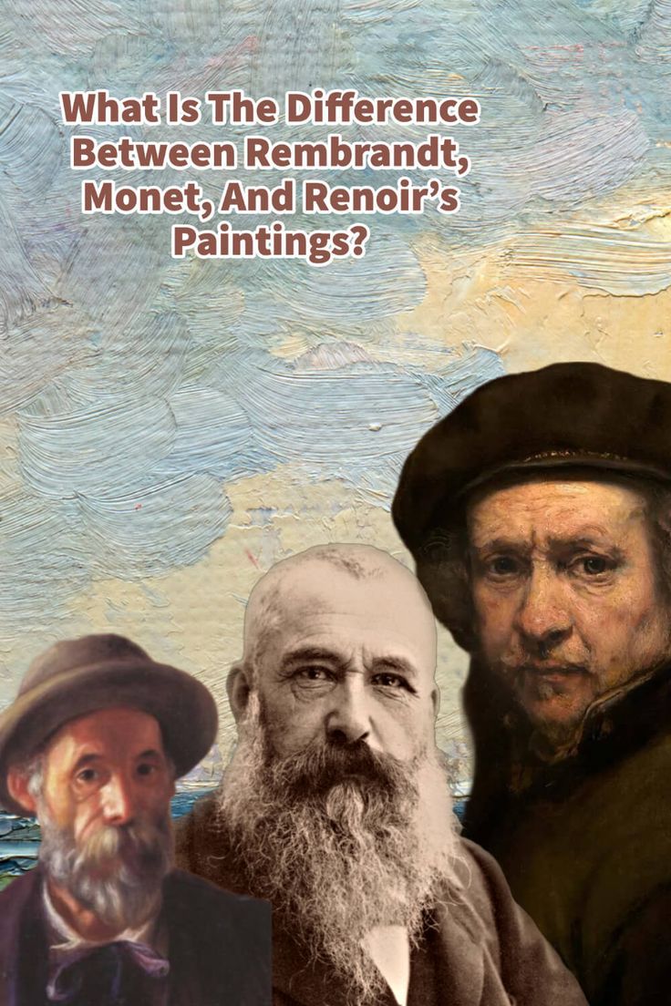 Rembrandt, Claude Monet, and Pierre August Renoir are all important painters, but they have many differences. Both Claude Monet and Pierre-Auguste Renoir are Impressionism artists. Rembrandt was a Golden Dutch Age Baroque artist. Rembrandt lived long before either Monet or Renoir lived. #historyofart #artlover🎨 #artthatmakeyousmile #anitalouiseart #art #greatartist #claudemonet #renoir #rembrandt Landscape Photography Art, Art Photography, August Renoir, Renoir Paintings, Social Media Art, Pierre Auguste Renoir, People Art, Art Website, Rembrandt