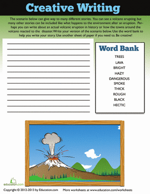 fourth grade research paper on volcano