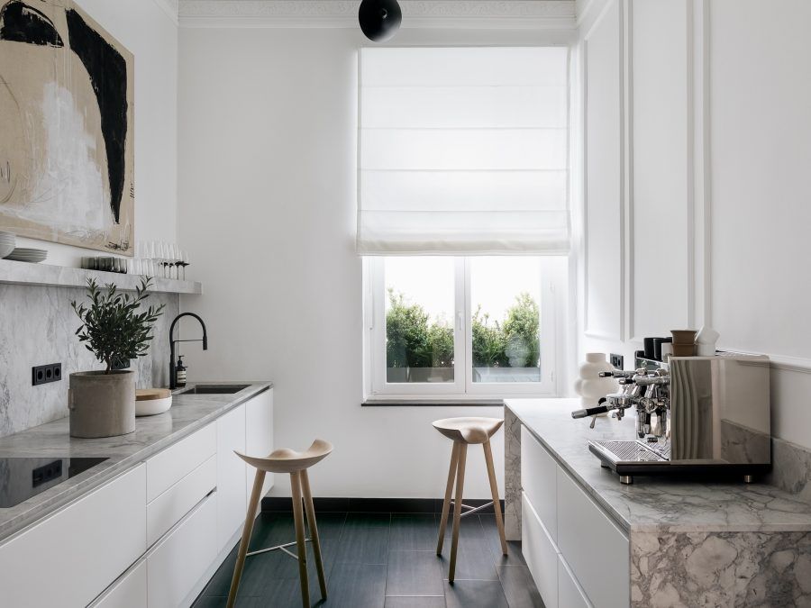 Küchen-Update 1: Die Wandverkleidung aus Naturstein von MCR, dem Marmorcenter - SEBASTIANS VIEW Makeover, Curtains, Interior Design, Views, Kitchen, Table, House, Inspiration, Furniture