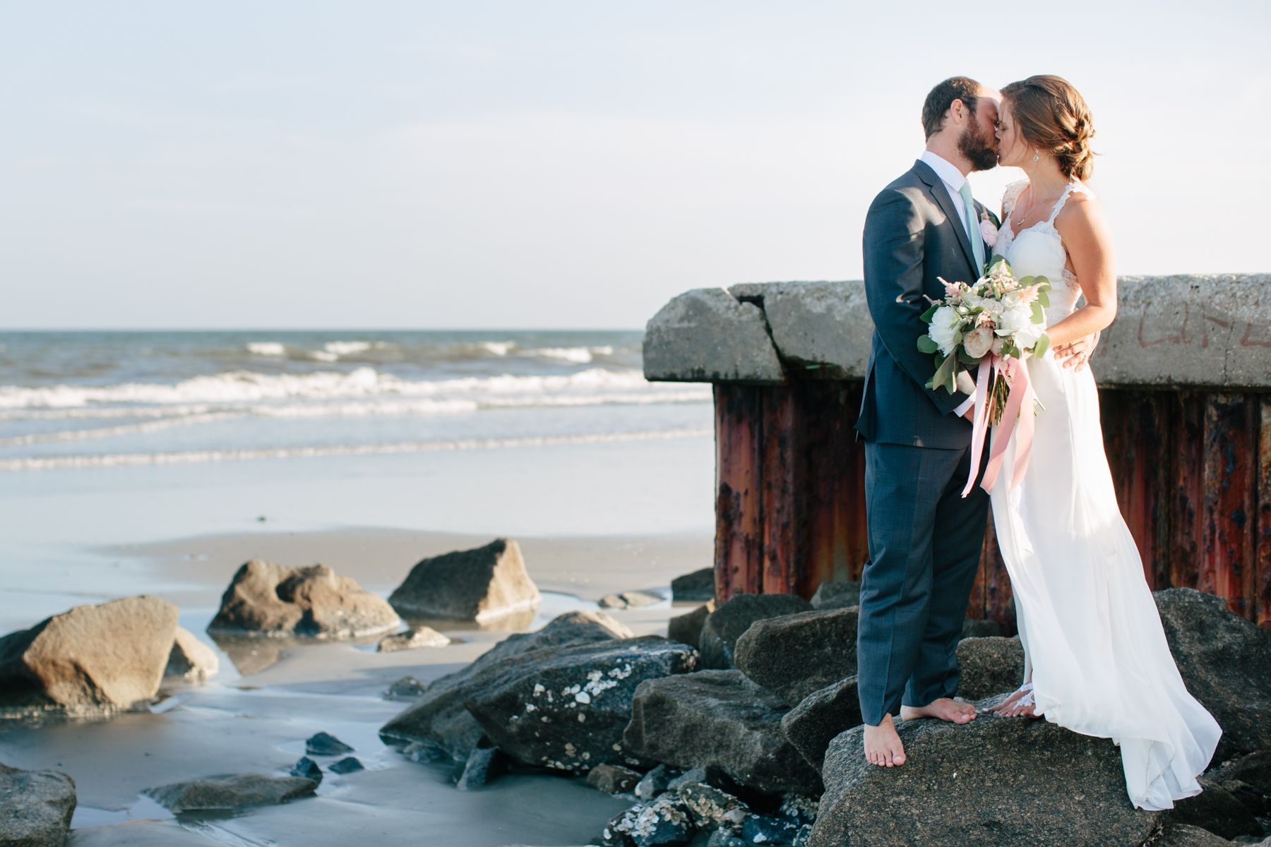 Folly Beach Wedding Portrait Charleston Wedding Photographer Studio
