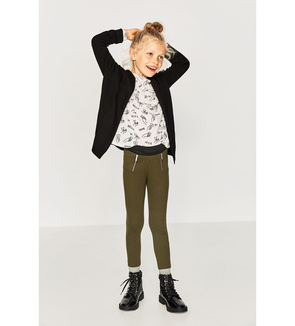 Zara Dan 1 Fermuarli Roma Orgusu Tayt Resmi Kids Fashion Zara Stylish Pants