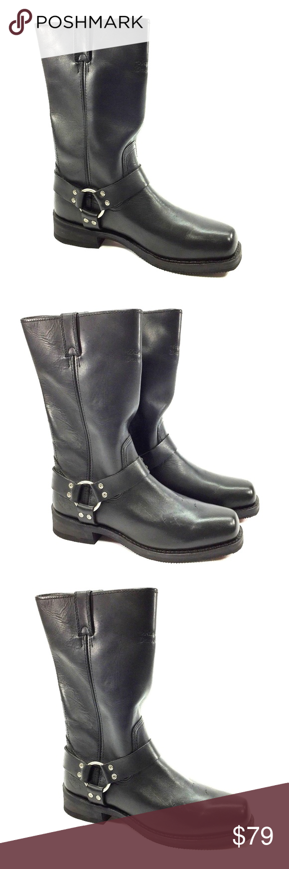 Harley-Davidson Mens Harness Motorcycle Boots Harley-Davidson Men's Hustin Harness Motorcycle