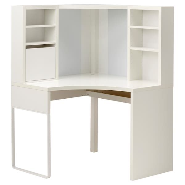 Micke Arbeidsstasjon Hjørne Hvit 100x142 Cm Ikea Corner Workstation White Desk Micke Arbeidsstasjon Hjørne Hvit, Small White Corner Desk Ikea