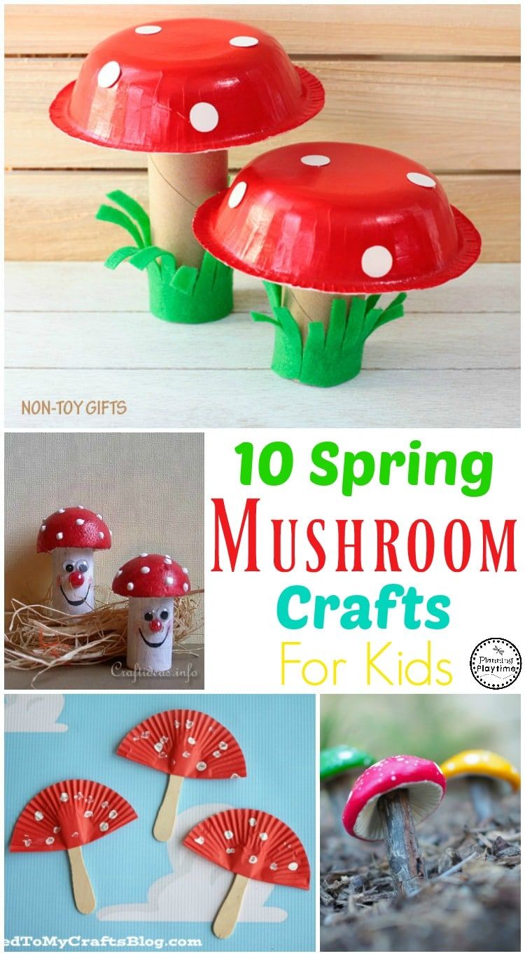 Are you ready for a fun spring craft? Try out one of these 10 adorable Spring Mushroom Crafts for kids. Finger puppets, tp rolls, cupcake liners and more. Spring Crafts For Kids, Summer Crafts, Arts And Crafts For Kids, Art For Kids, Garden Crafts For Kids, Kids Fun, Daycare Crafts, Preschool Crafts, Easter Crafts
