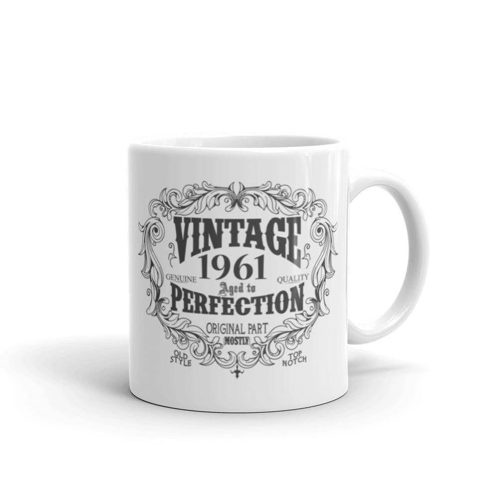 60th Birthday Decorations For Men Vintage 60th Birthday 1961 Ceramic Coffee Mug