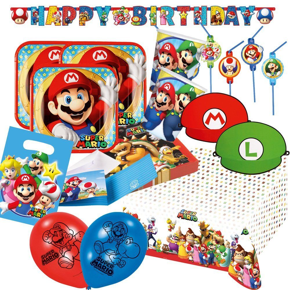 Junge Mädchen Super Mario Brüder Plastik Tischtuch Geburtstag Party Dekoration