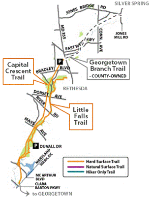 Capital Crescent Trail Map Locator Weekends Pinterest Capital Crescent Trail Map Locator Maps
