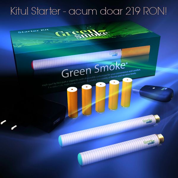 Reducere la Kitul Starter! http://www.greensmoke.ro/green-smoke-starter-kit-370.html | Starter ...