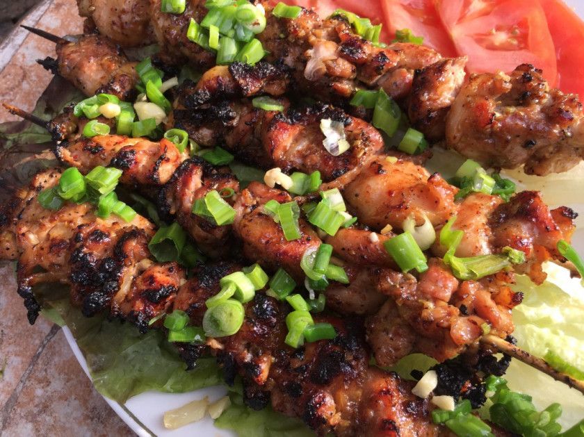 Marinade Poulet Bbq, Bbq Chicken Marinade, Chicken Skewer Recipe, Grilled Chicken Skewers, Bbq Recipes, Asian Recipes, Chicken Recipes, Cooking Recipes, Healthy Recipes