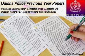 odisha police previous year question paper si constable model