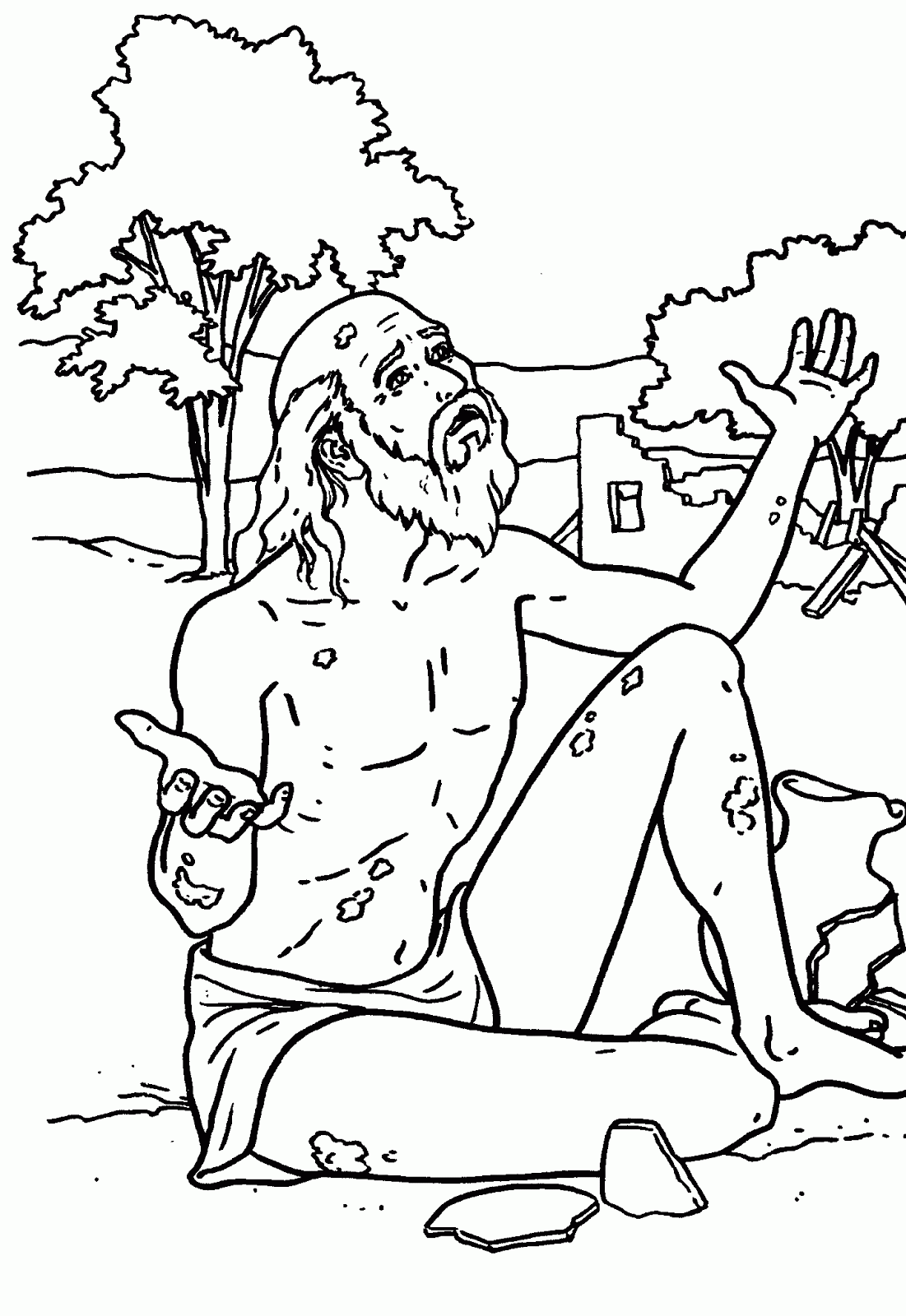 Historia Biblica de Job Para Colorear Biblia dibujos