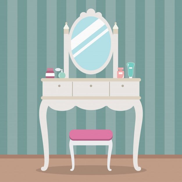 Vintage penteadeira com espelho, mesa, c... | Premium Vector #Freepik #vector #vintage #casa #moda #menina Dressing Table Vector, Vintage Dressing Tables, Dressing Table Mirror, Diy Barbie House, Kids Graphics, Cricut Mat, Turquoise Background, Holiday Wallpaper, Dressing Room Design