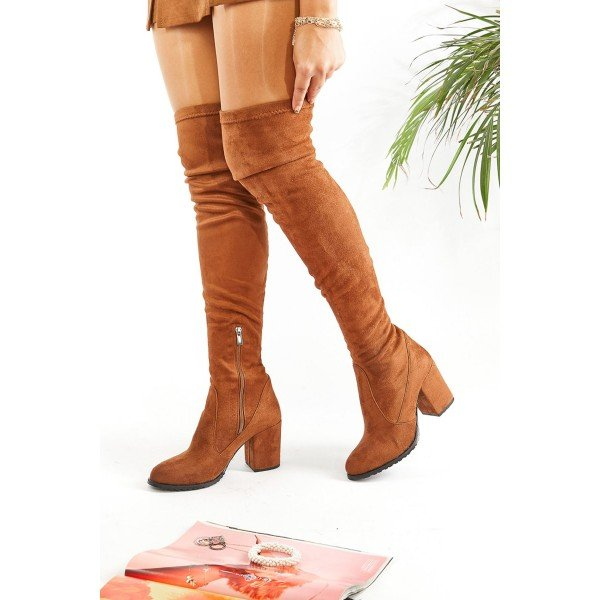Better Taba Suet Strec Cizme Modeli Ve Fiyati 21 1140tas Cizmeler Tabata Kadin