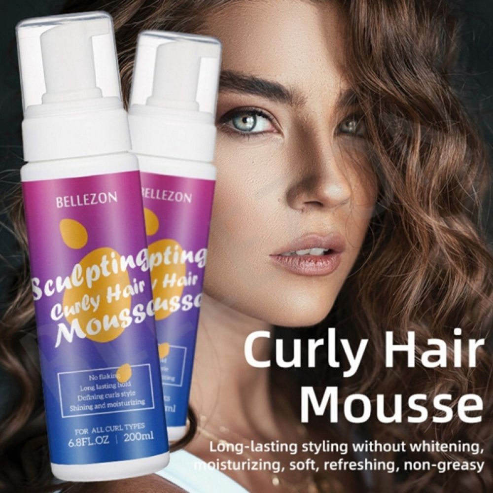 200ml Hair Mousse Styling Define Curly Hair Finishing AntiFrizz