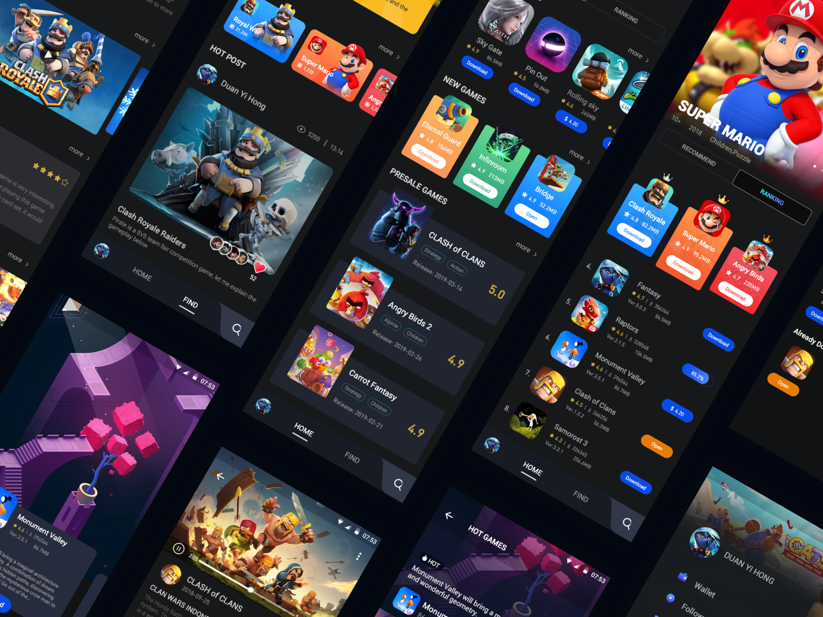 AXE丨Game Platform | Mobile app design inspiration, App design ...