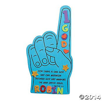 one god mars hill craft but make with kids hands bible foam finger template