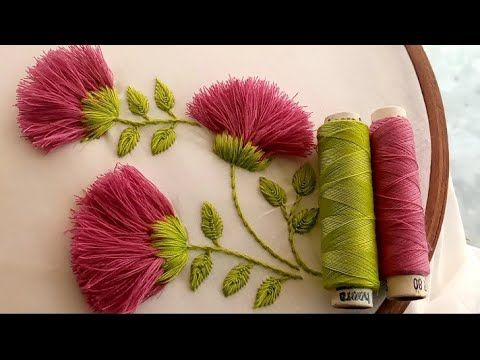 Beautiful flower design, hand embroidery using sewing thread hand craft, fancy kadhai design, - YouTube Hand Embroidery Videos, Embroidery On Clothes, Embroidery Flowers Pattern, Embroidery For Beginners, Bead Embroidery Tutorial, Hand Embroidery Design Patterns, Silk Thread Bangles Design, Yarn Flowers, Beautiful Flower Designs