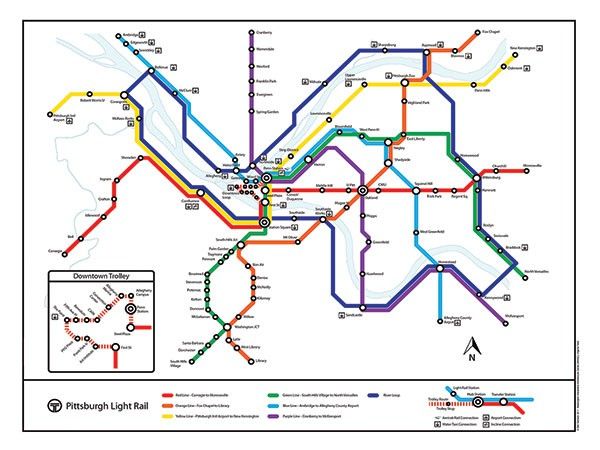 Nice Pittsburgh Subway Map 旅 路線図