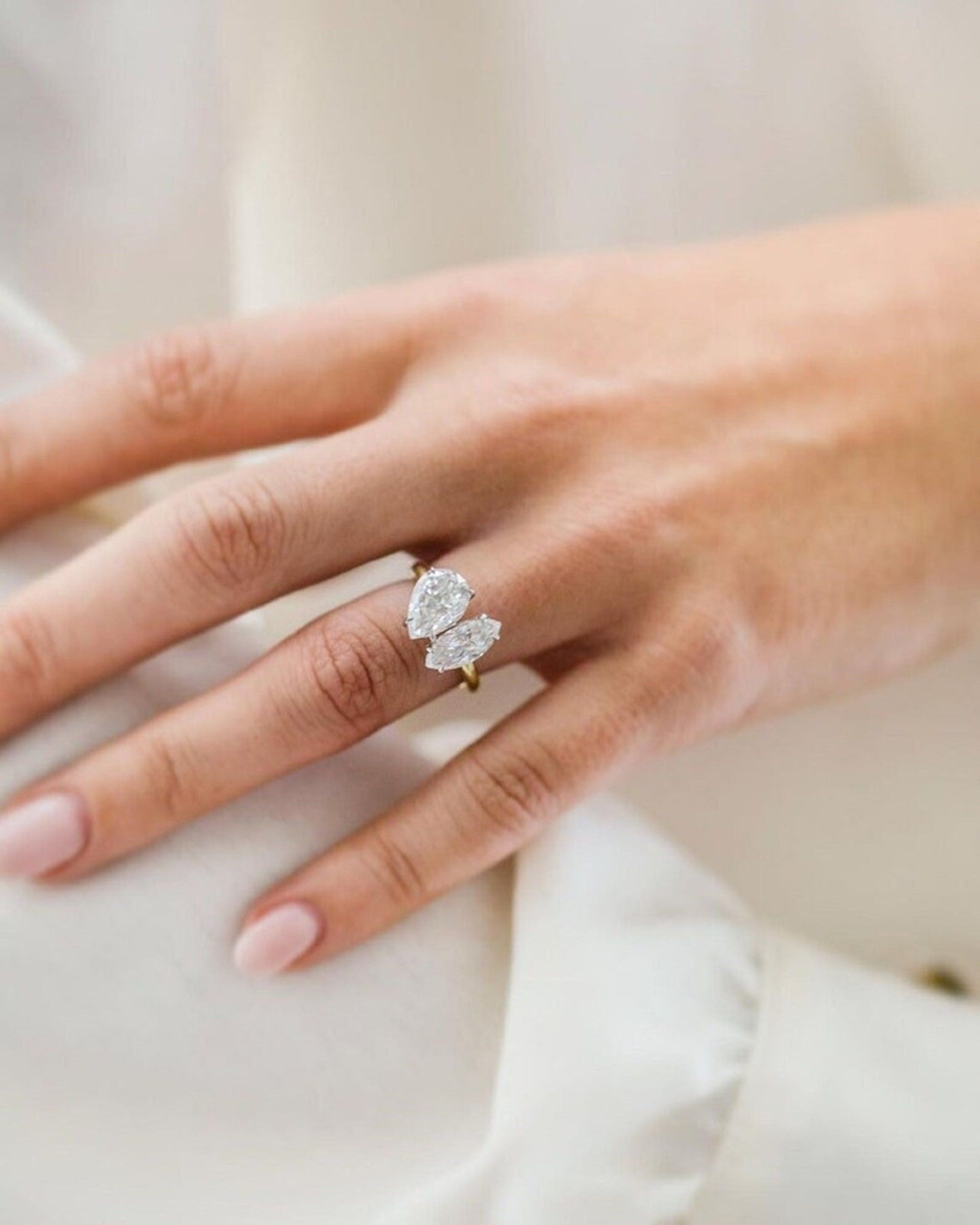 Pear Moissanite Engagement Ring, Engagement Rings Marquise, Gold Solitaire Ring, Dream Engagement Rings, Moissanite Rings, Moissanite Diamonds, Two Stone Engagement Ring Unique, Celebrity Engagement Rings Unique, Affordable Engagement Rings