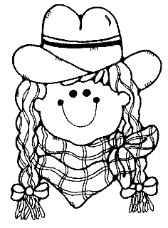 coloring page squidoo of cowgirl cowpoke birthday party farm coloring pages
