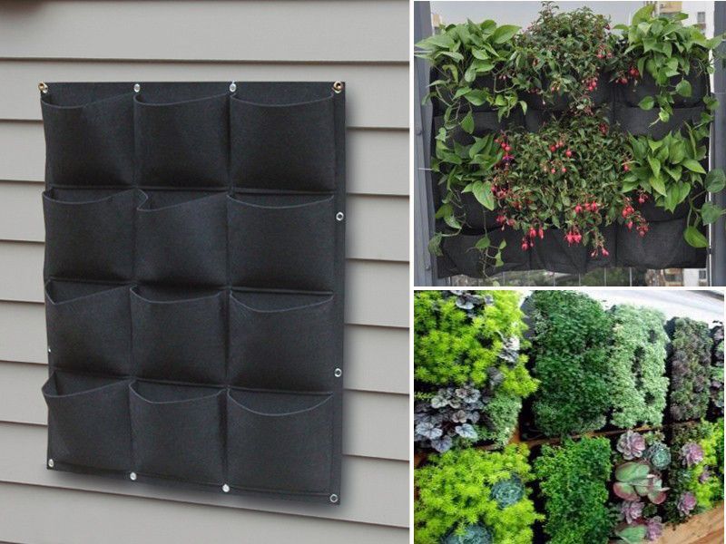 12 pocket vertical hanging garden available may 15th living wall planter diy artificial flowers