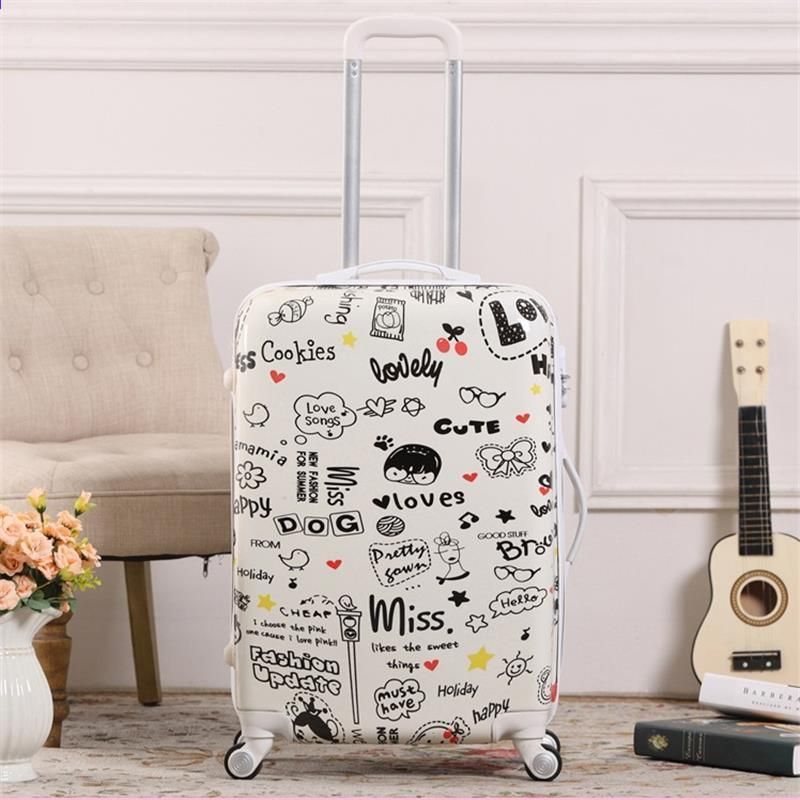 Bavul Valise Enfant Mala Reistas Met Wielen Koffer Kleurrijk Maleta Trolley Valiz Carro Bagage Koffer 20 22 24 26 Inch Bavullar Yolculuk Muzik Videolari