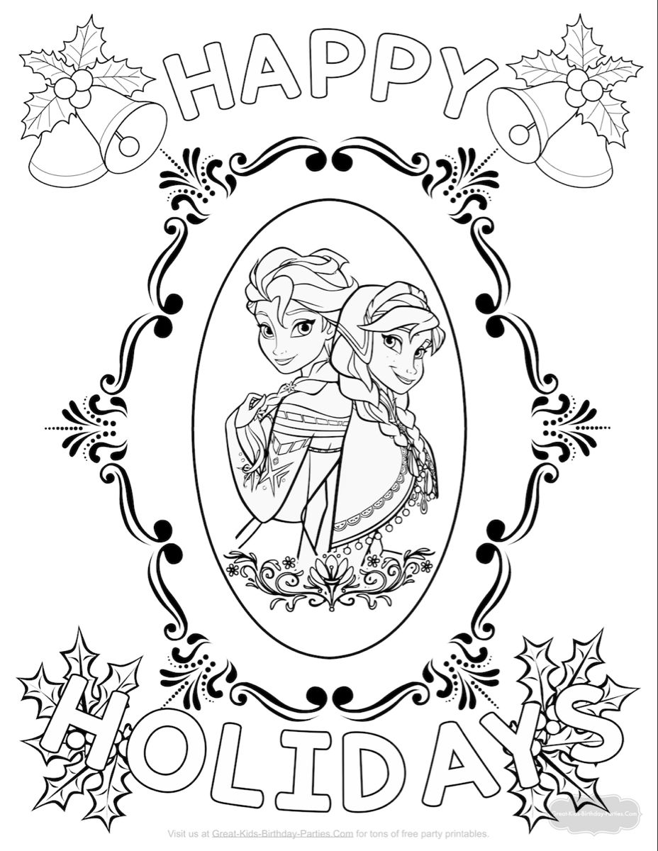 Free Frozen Christmas coloring page Christmas coloring pages Frozen