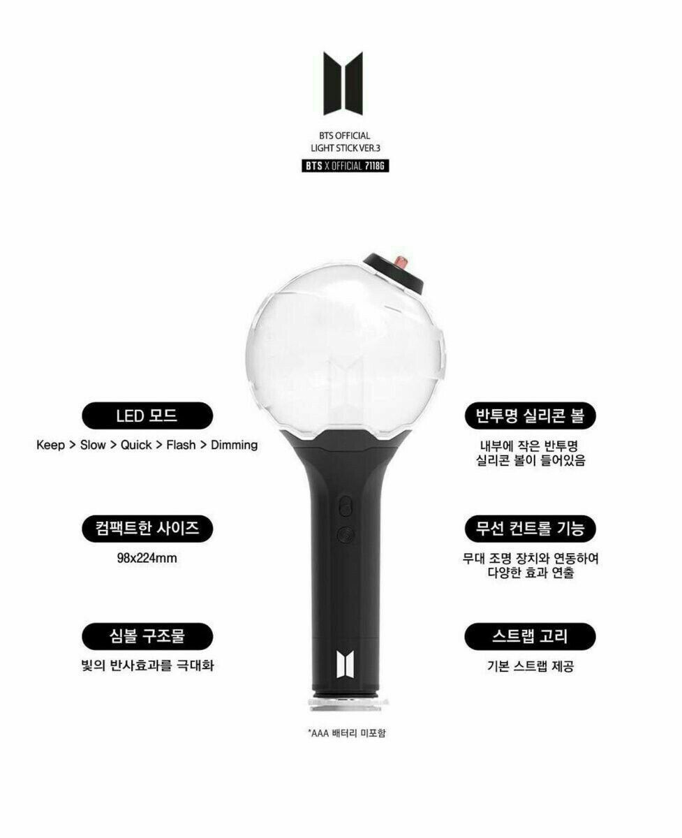 BTS Merch Army Bomb Ring Light,Kpop Concert Light Stick Cheering Light