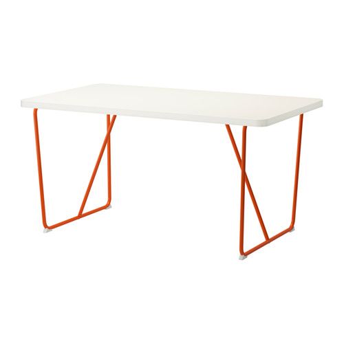 RydebÃck bord, orange hvid, backaryd hvid orange Bordplade planke