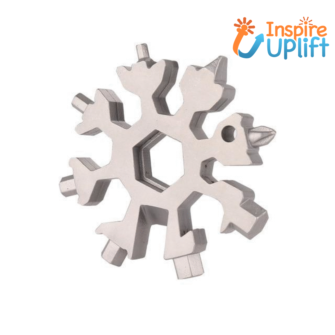 Snowflake Tool Card Multifunktionaler Schraubendreher Schlüssel aus Edelstahl Snowflake Tool Card Multifunktionaler Schraubendreher Schlüssel aus Edelstahl