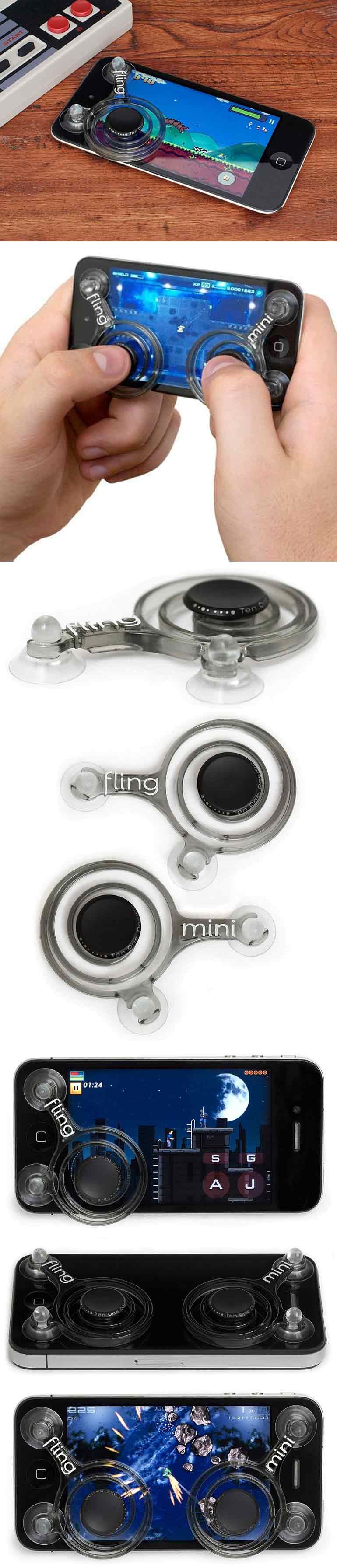 Fling – Mini Game Controller:: Gaming on your iPhone just got a whole lot better! The Fling Mini is designed to bring a much more natural feel to your game play. Maybe this way I can get past level 5 Iphone Gadgets, Geek Gadgets, Electronics Gadgets, Cool Gadgets, Cool Technology, Technology Gadgets, Game Controller, Arduino, Future Gadgets