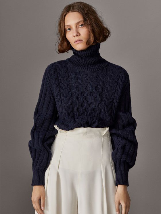Fall Winter 2017 Women´s WOOL/CASHMERE CABLE,KNIT SWEATER
