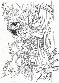 They Are Figthing At Waterwheel Pirate Coloring Pages Coloring Pages Cool Coloring Pages