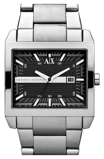 armani exchange rectangular watch