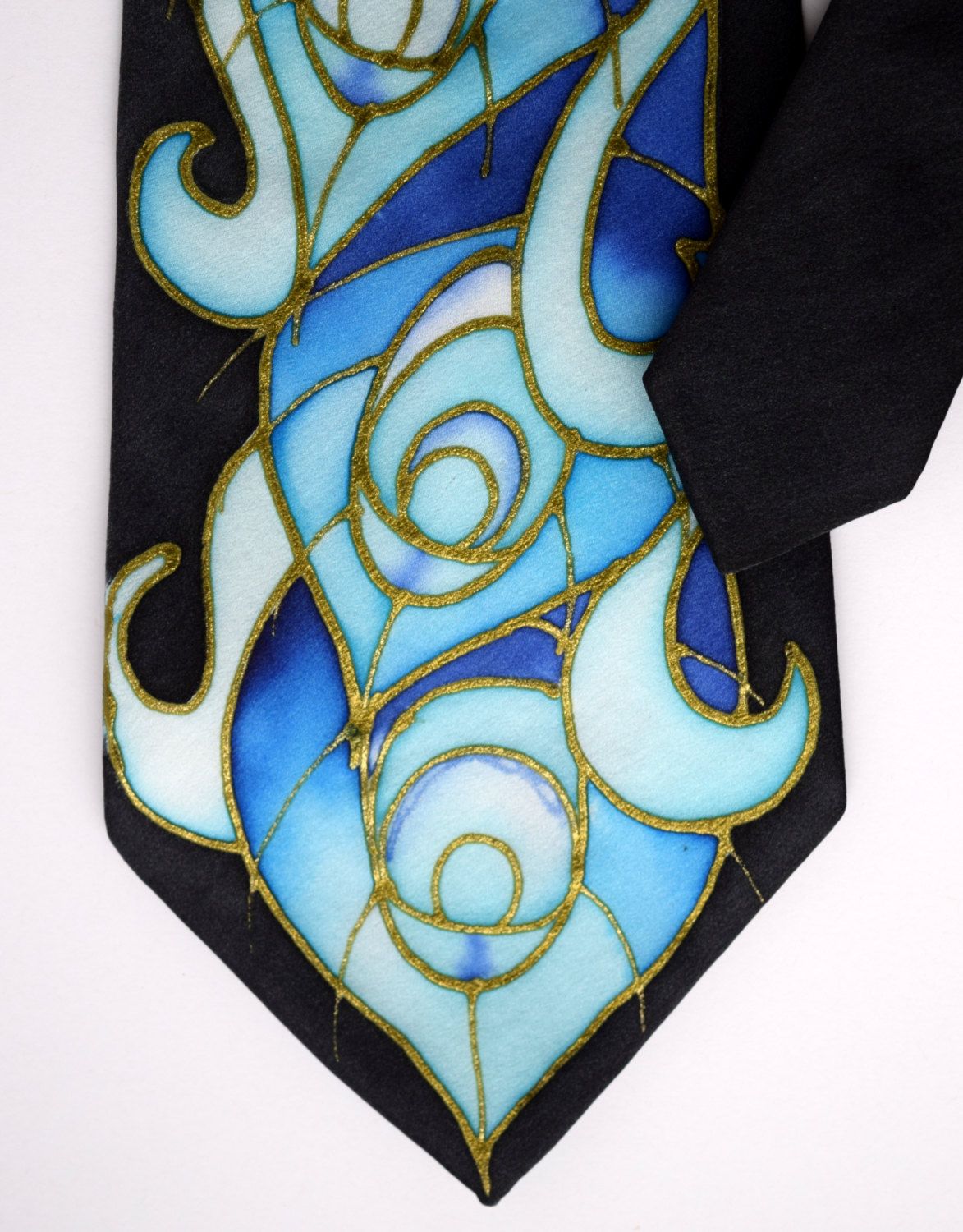 Peacock feathers blue silk tie peacock wedding groom tie