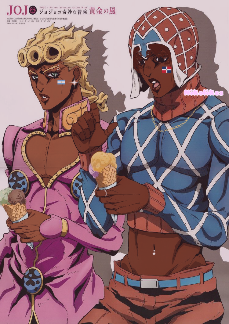 Latino jjba coloring Black cartoon characters Jojo bizzare adventure