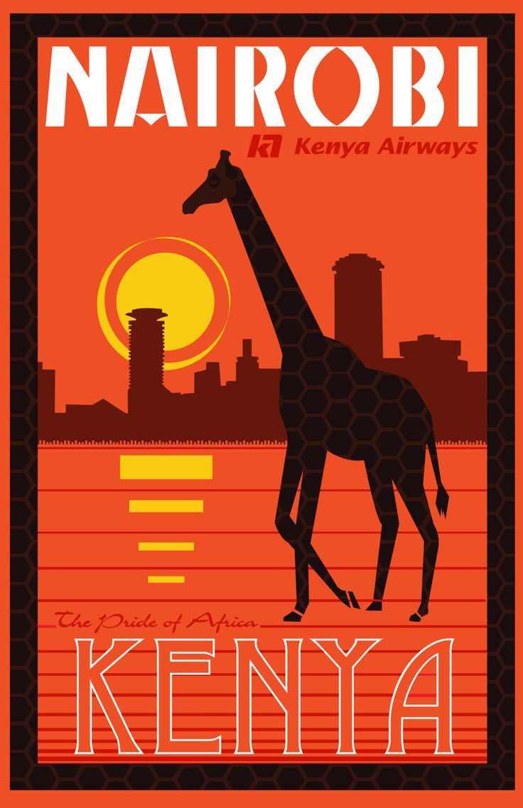 kenya travel poster