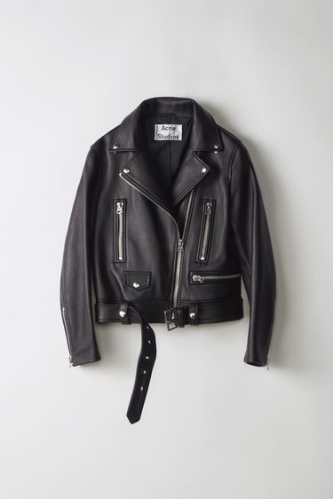 Mock black | Leather jacket, Leather jacket men style Acne Studios Mock black | Leather jacket, Classic leather