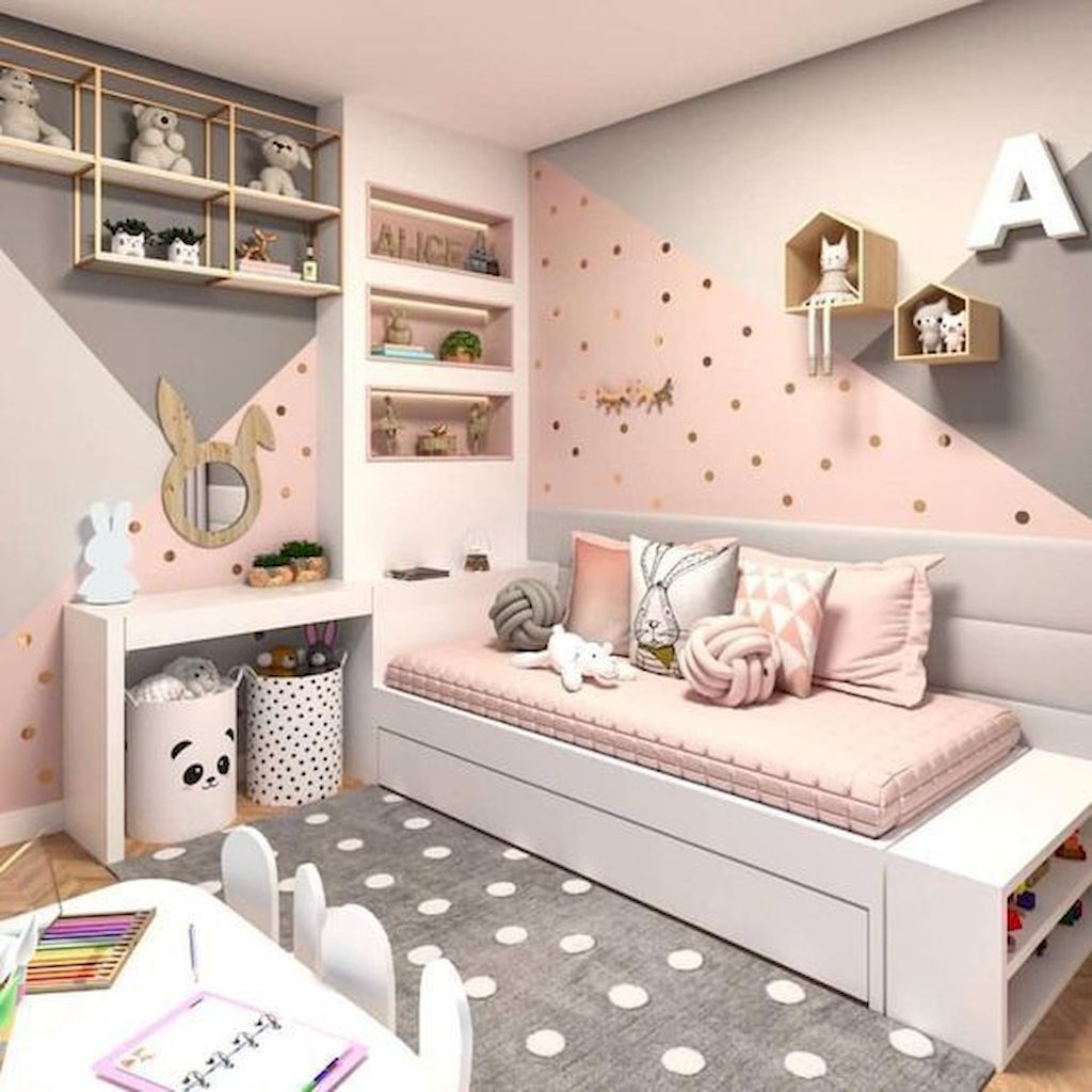 Baby Girl Room, Baby Bedroom, Girl Bedroom Decor, Little Girl Rooms, Kid Room Decor, Home Decor, Pink Bedroom, Mirror Bedroom, Wall Mirror