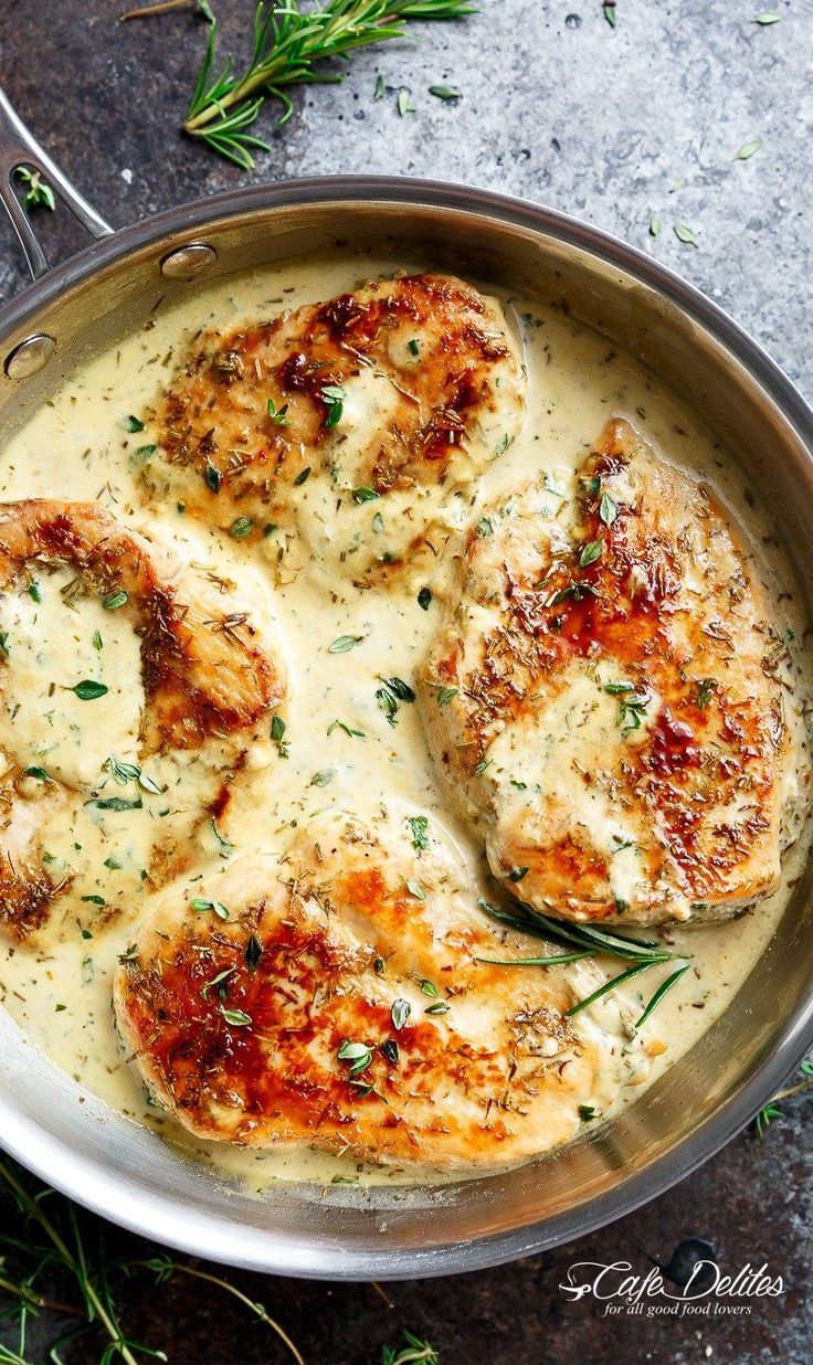 Quick & Easy Creamy Herb Chicken | Food, Chicken recipes, Chicken