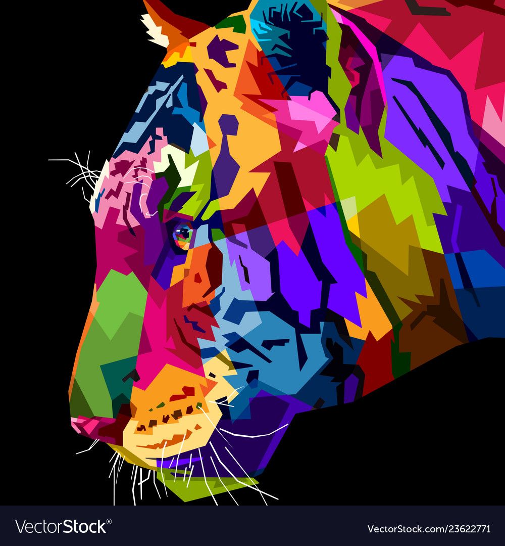close up head tiger royalty free vector image vectorstock aff tiger royalty close head ad pop art animals pop art abstract lion