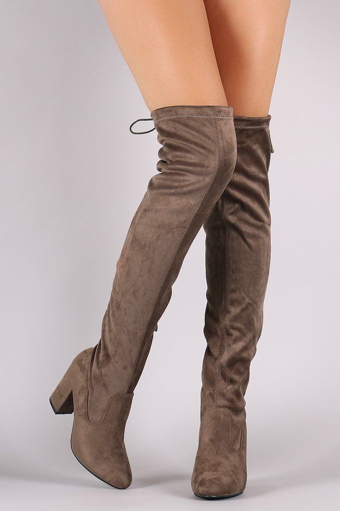 minimalist chunky heeled boots