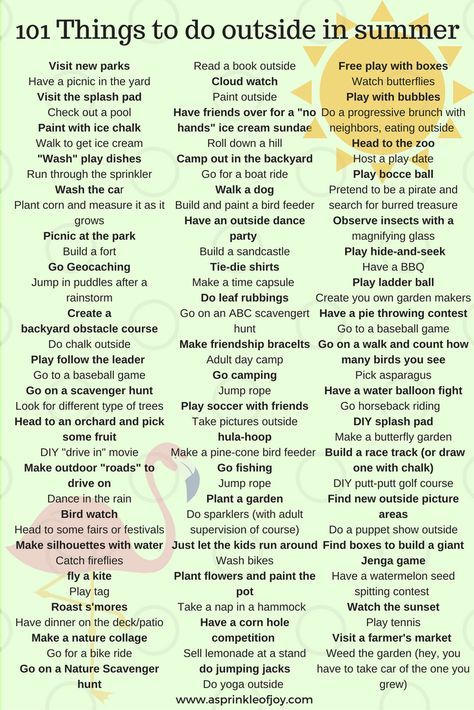 101 things to do outside this summer with your kids to beat boredom, get moving, and have fun. Plus a free printable list! Summer Fun For Kids, Summer Fun List, Cool Kids, Free Summer, This Summer, Kids Fun, Bucket List For Teens, Family Summer Bucket List, Bucket Ideas